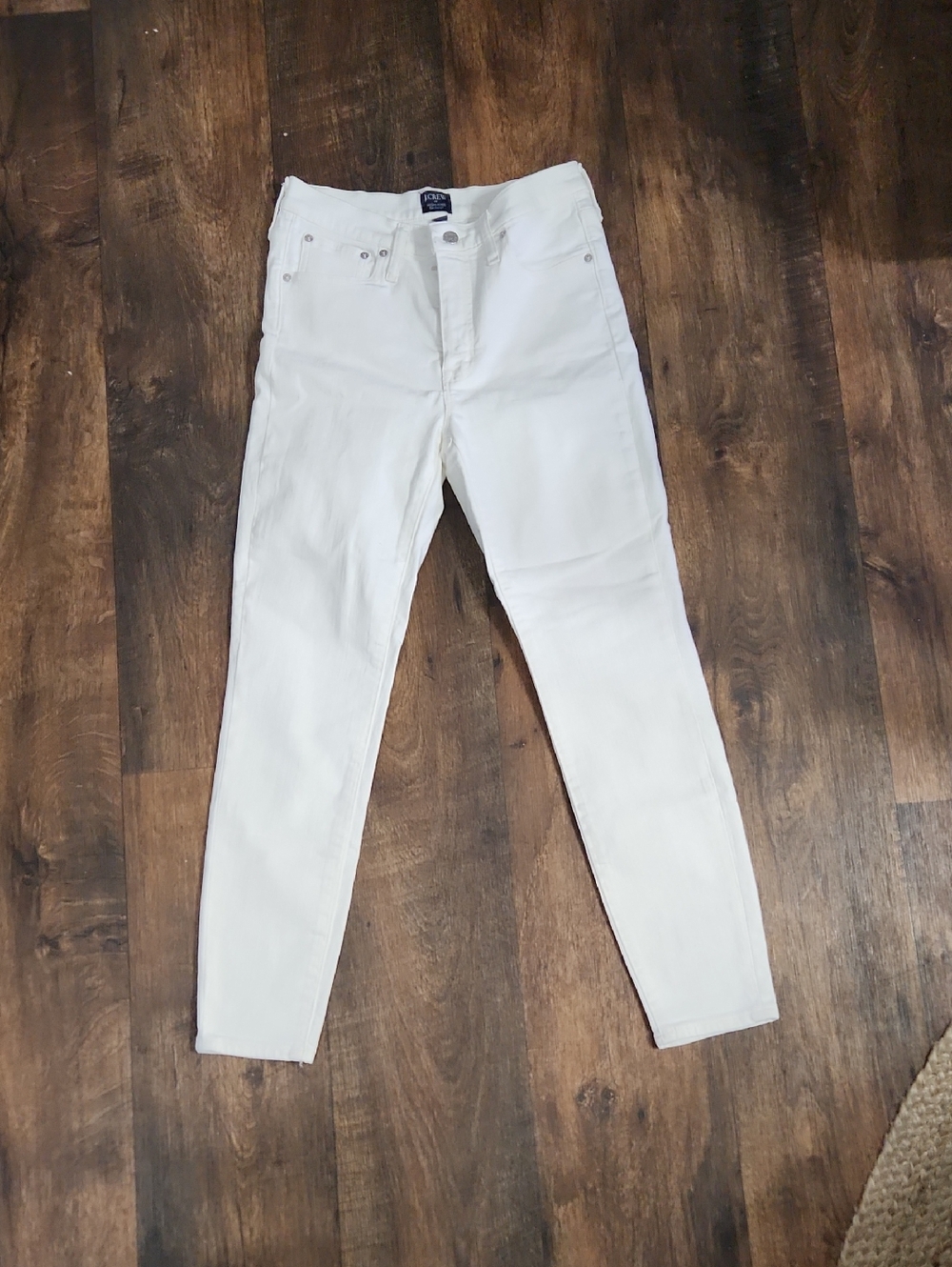 J.crew Factory Jeans White Skinny High-Rise Jeans